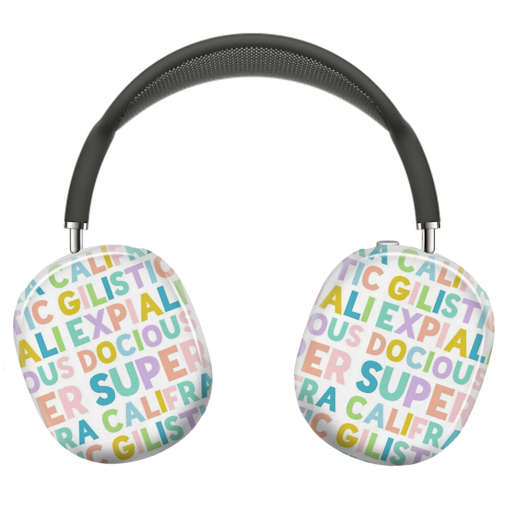 (Supercalifragilisticexpialidocious - Colorful Stack By Kelly Design Company_11829) Protective Cover For Airpods Max Headphones Aesthetic Print Snap O 8841579109150