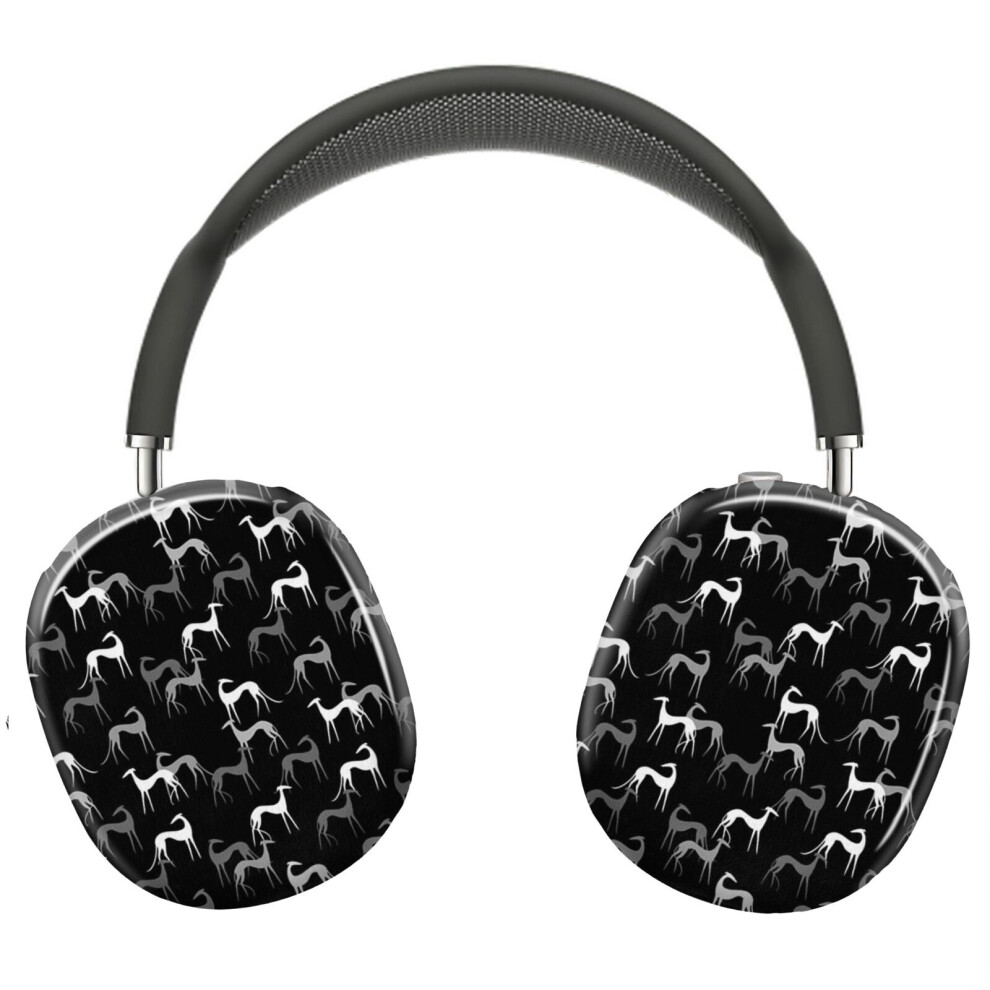 (Sighthounds In Black_5468) Protective Cover For Airpods Max Headphones Aesthetic Print Snap On Cases 8841579115106