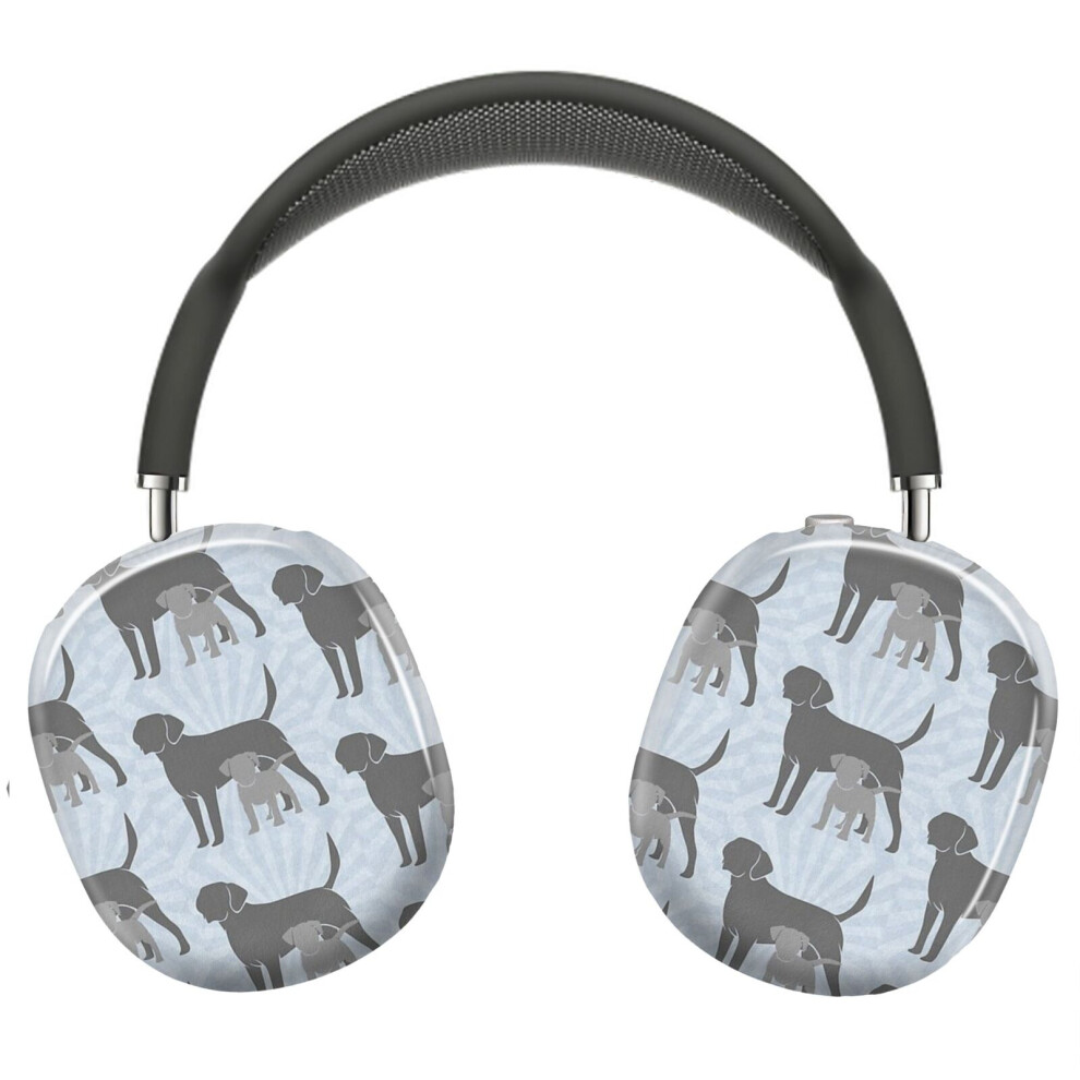 ( Lab Puppies National Dog Mom Day_13967) Protective Cover For Airpods Max Headphones Aesthetic Print Snap On Cases Silver 8841579114987