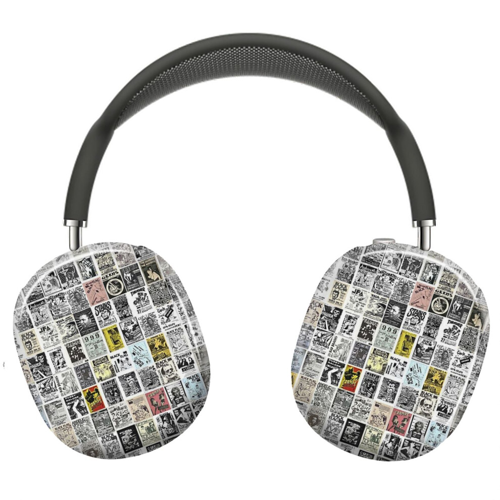 (Vintage Punk Rock Flyers_22654) Protective Cover For Airpods Max Headphones Aesthetic Print Snap On Cases 8841579117384
