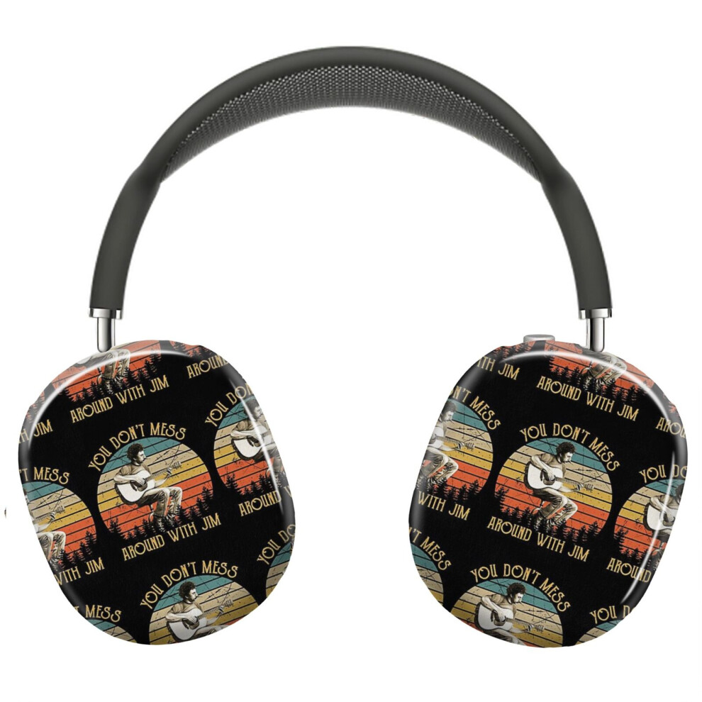 (Vintage Jim Croce You Don't Mess Around With Jim_8042) Protective Cover For Airpods Max Headphones Aesthetic Print Snap On Cases 8841579117544