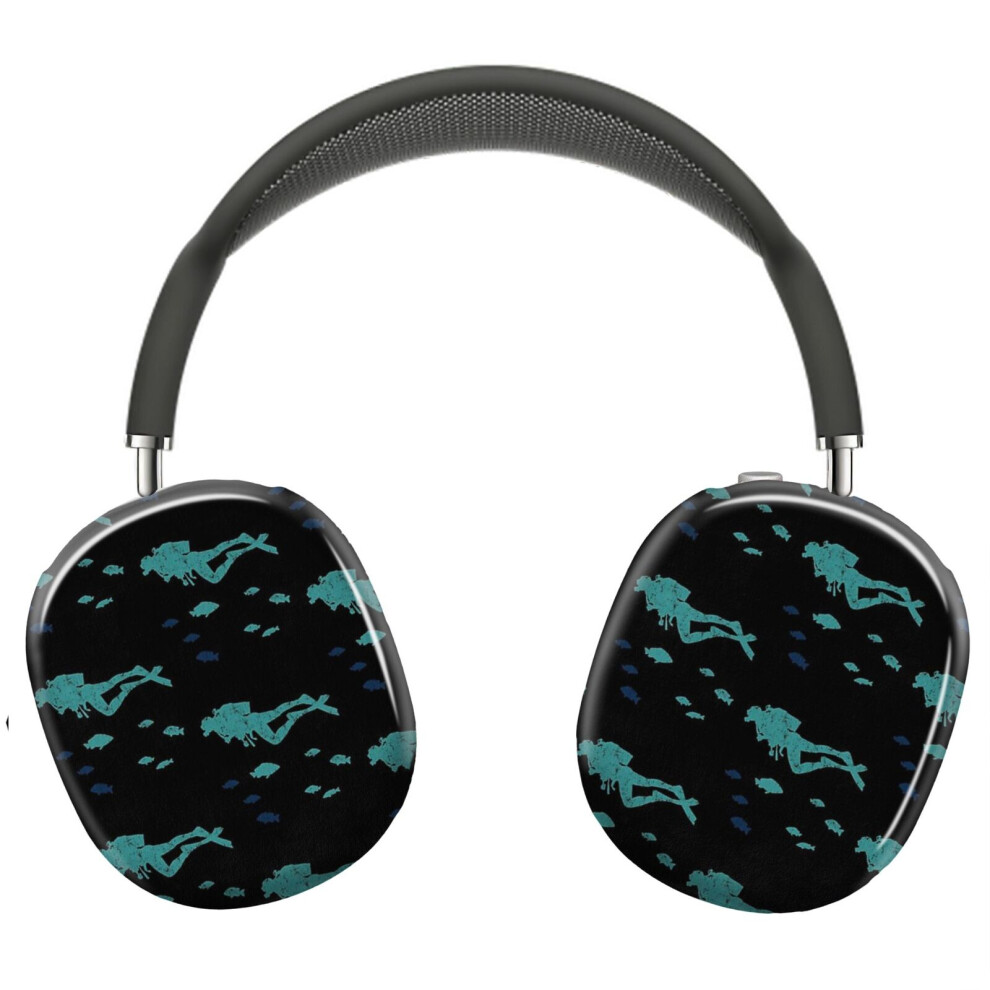 (Vintage Scuba Diver_23259) Protective Cover For Airpods Max Headphones Aesthetic Print Snap On Cases 8841579117254