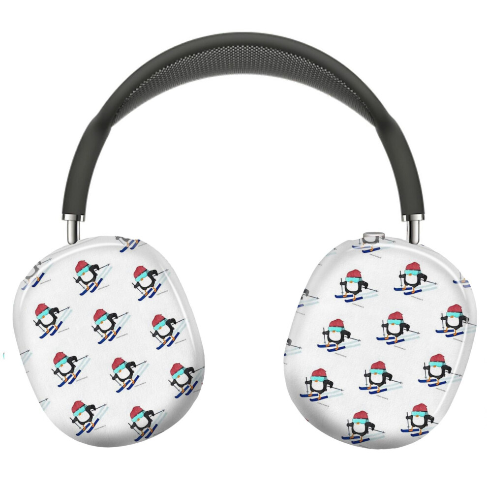 (Skiing Penguin_5255) Protective Cover For Airpods Max Headphones Aesthetic Print Snap On Cases 8841579114352