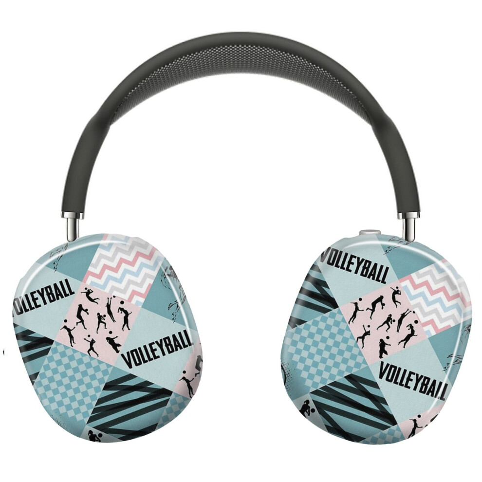 (Volleyball - Pattern Cross X Blanket _4353) Protective Cover For Airpods Max Headphones Aesthetic Print Snap On Cases 8841579117766