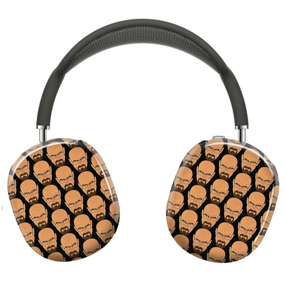 (Walter Breaking Bad Face_23337) Protective Cover For Airpods Max Headphones Aesthetic Print Snap On Cases White 8841579118145