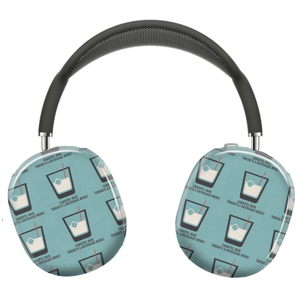 (The Big Lebowski - Russian - Careful Man, There's A Beverage Here!_4651) Protective Cover For Airpods Max Headphones Aesthetic Print Snap On Ca White 8841579106777