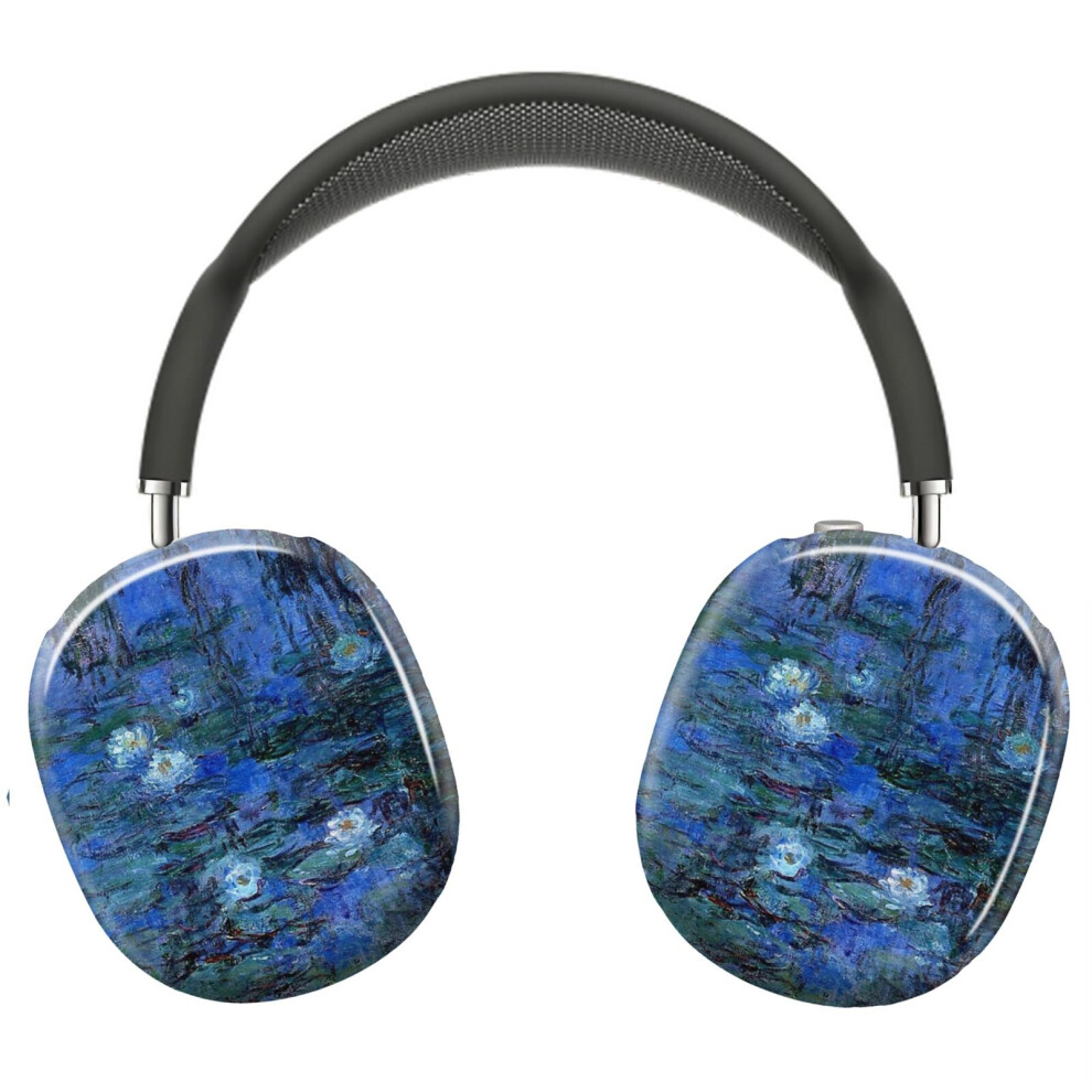 (Water Lilies Monet Vibrant Blue_23385) Protective Cover For Airpods Max Headphones Aesthetic Print Snap On Cases 8841579118824