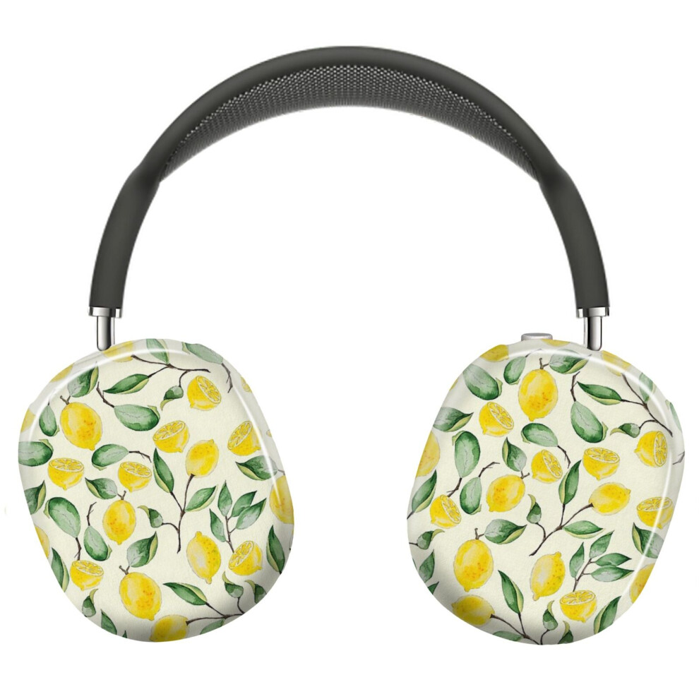 (Watercolor Lemon Pattern_9690) Protective Cover For Airpods Max Headphones Aesthetic Print Snap On Cases 8841579118770