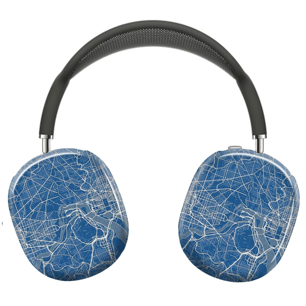 (Washington D.c. City Map Of The United States - Blueprint_12405) Protective Cover For Airpods Max Headphones Aesthetic Print Snap On Cases 8841579118930