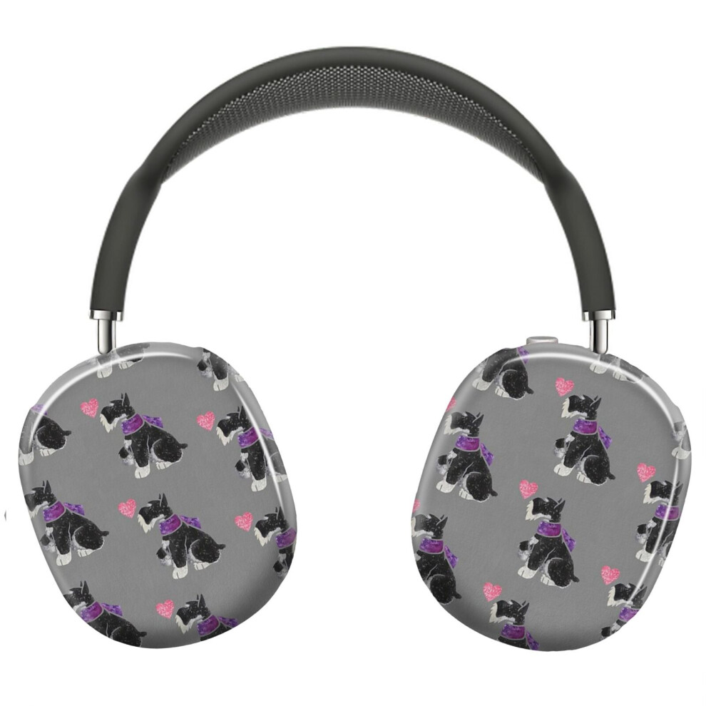 (Watercolour Miniature Schnauzer_15184) Protective Cover For Airpods Max Headphones Aesthetic Print Snap On Cases 8841579118695