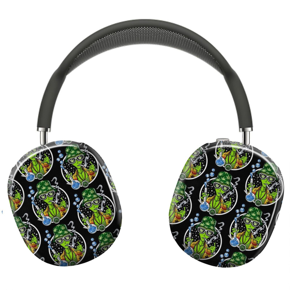 (Weed Alien Stoner_8699) Protective Cover For Airpods Max Headphones Aesthetic Print Snap On Cases 8841579118251