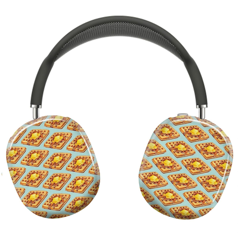 (Waffle Pattern_21976) Protective Cover For Airpods Max Headphones Aesthetic Print Snap On Cases 8841579118343