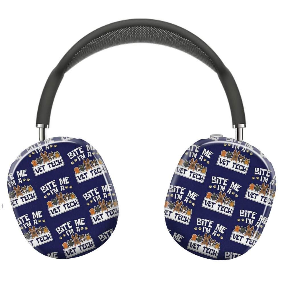 (Veterinary Technician Funny Bite Me I'm A Vet Tech_15393) Protective Cover For Airpods Max Headphones Aesthetic Print Snap On Cases 8841579116660