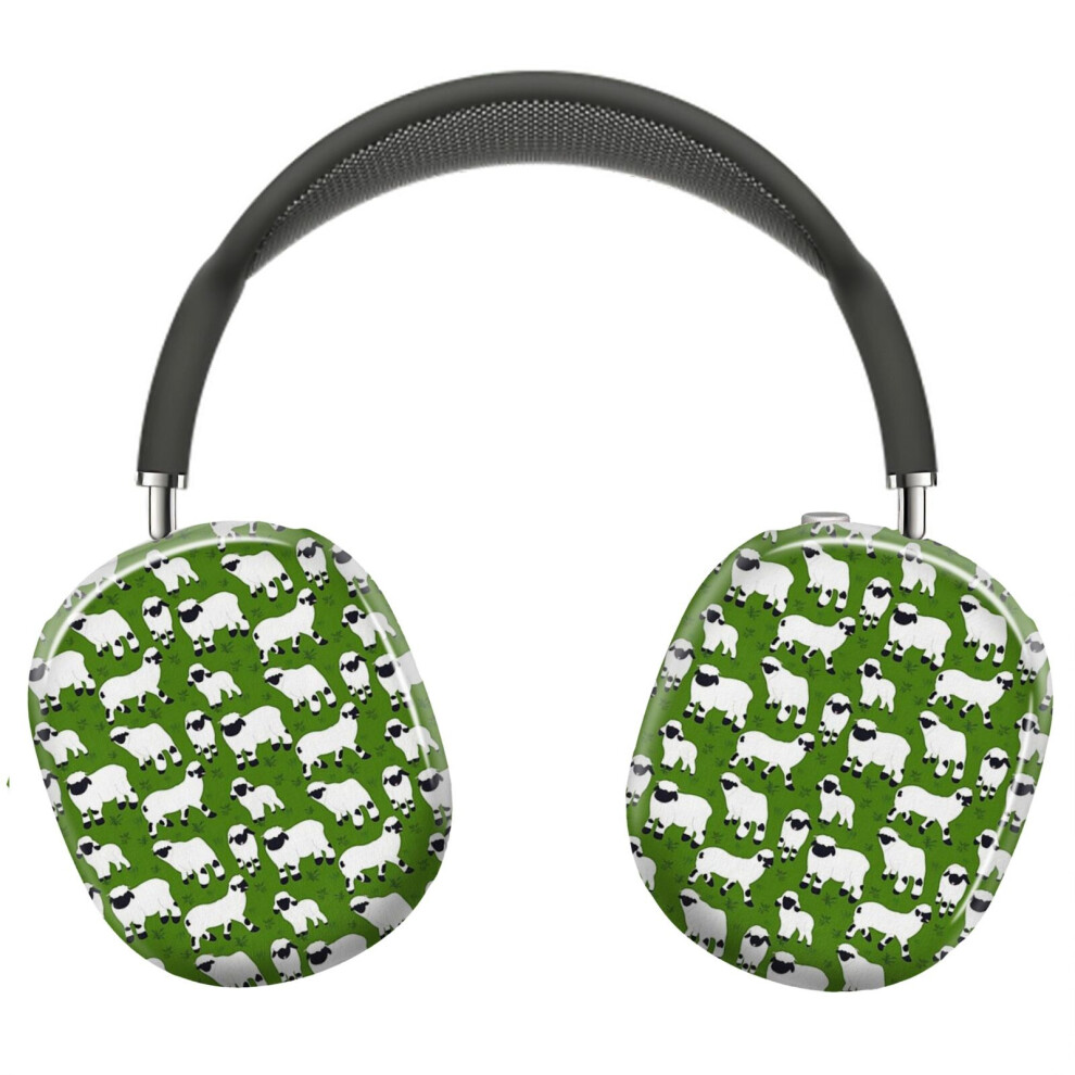 (Valais Blacknose Sheep Pattern_10755) Protective Cover For Airpods Max Headphones Aesthetic Print Snap On Cases 8841579116257