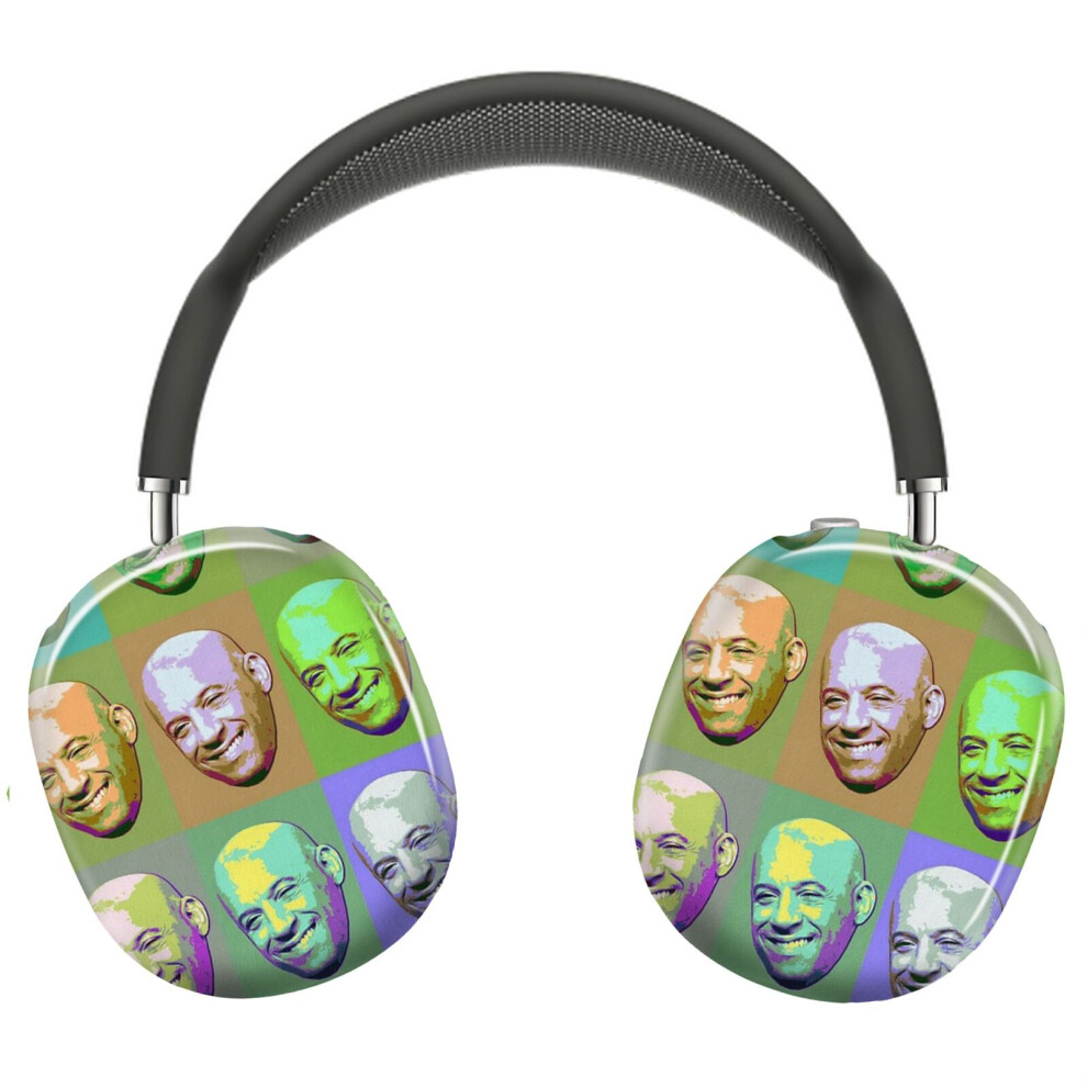 (Vin Diesel Head Andy Warhol Art-Effect 2020 Digital Art #2111201851_9136) Protective Cover For Airpods Max Headphones Aesthetic Print Snap On Cases 8841579116578