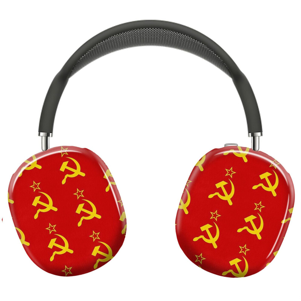 (Ussr Hammer And Sickle Cccp Retro Russian Soviet Flag_22413) Protective Cover For Airpods Max Headphones Aesthetic Print Snap On Cases 8841579116417