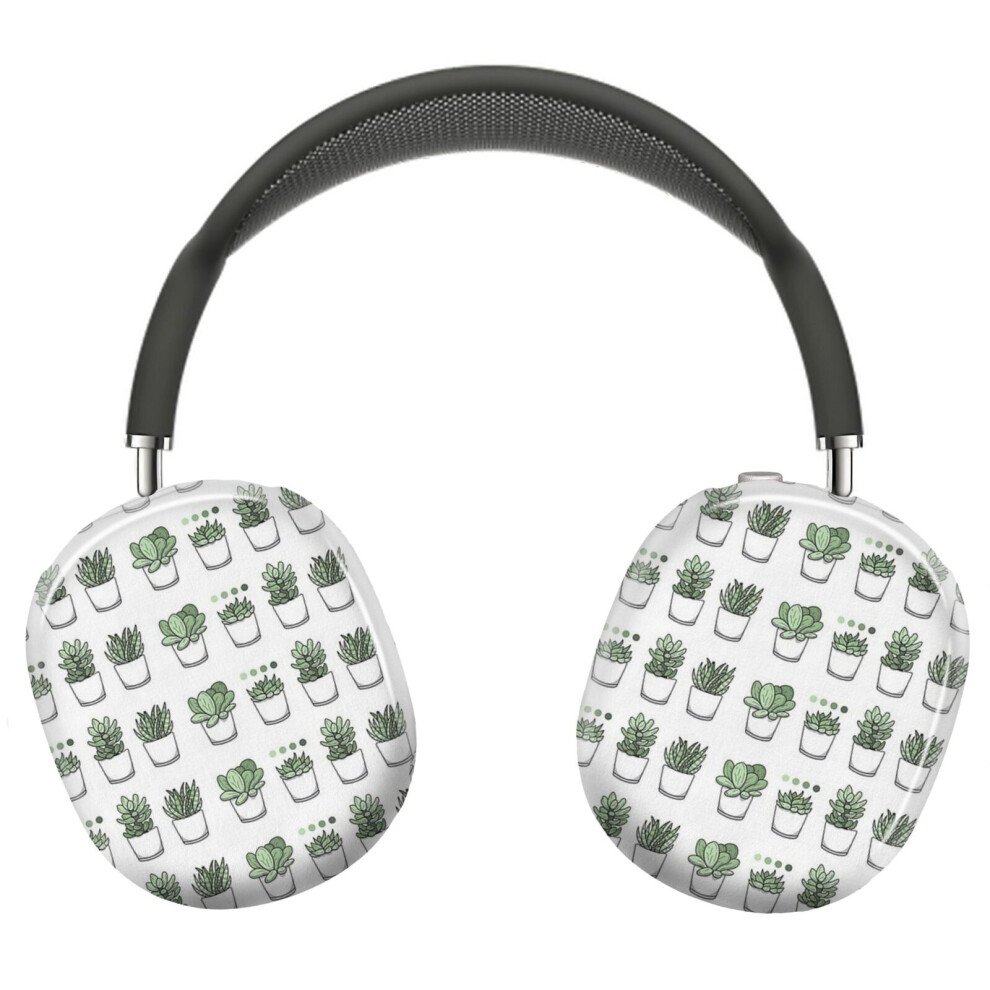 (Tiny Potted Succulents And Gradient_8594) Protective Cover For Airpods Max Headphones Aesthetic Print Snap On Cases 8841579123255
