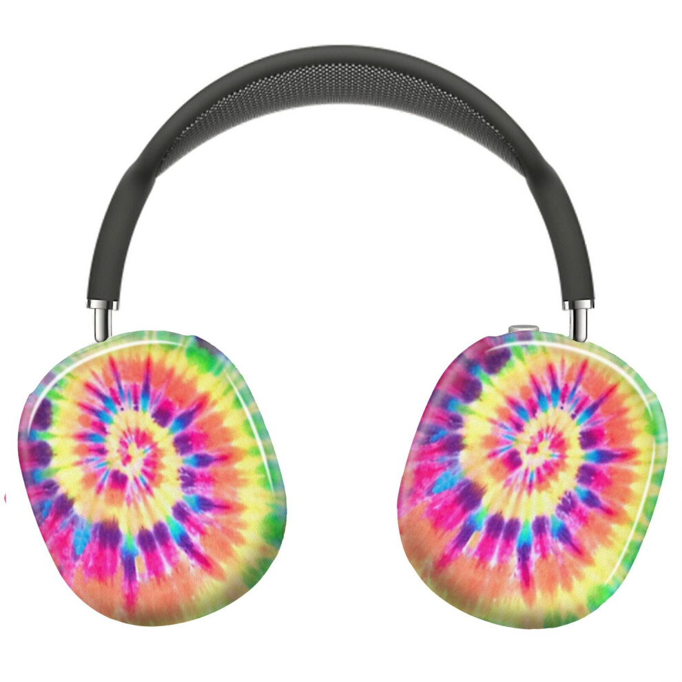 (Tie Dye Multi Rainbow_4912) Protective Cover For Airpods Max Headphones Aesthetic Print Snap On Cases 8841579123637