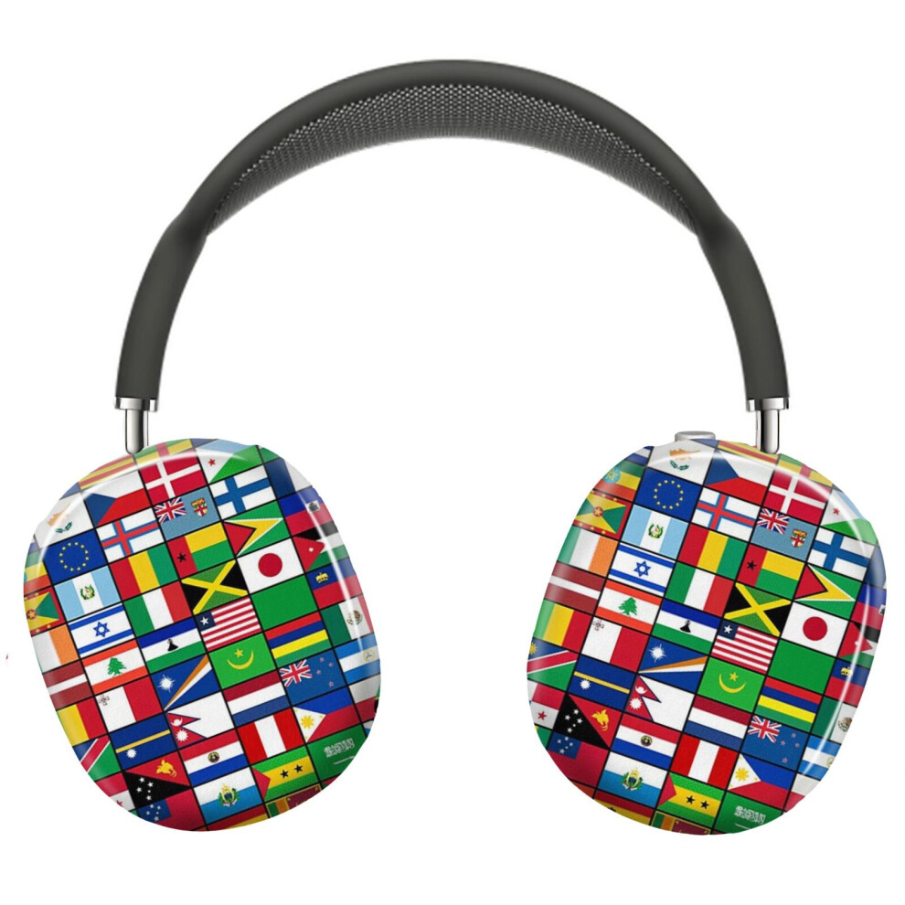 (The World's Flags_7756) Protective Cover For Airpods Max Headphones Aesthetic Print Snap On Cases 8841579124245