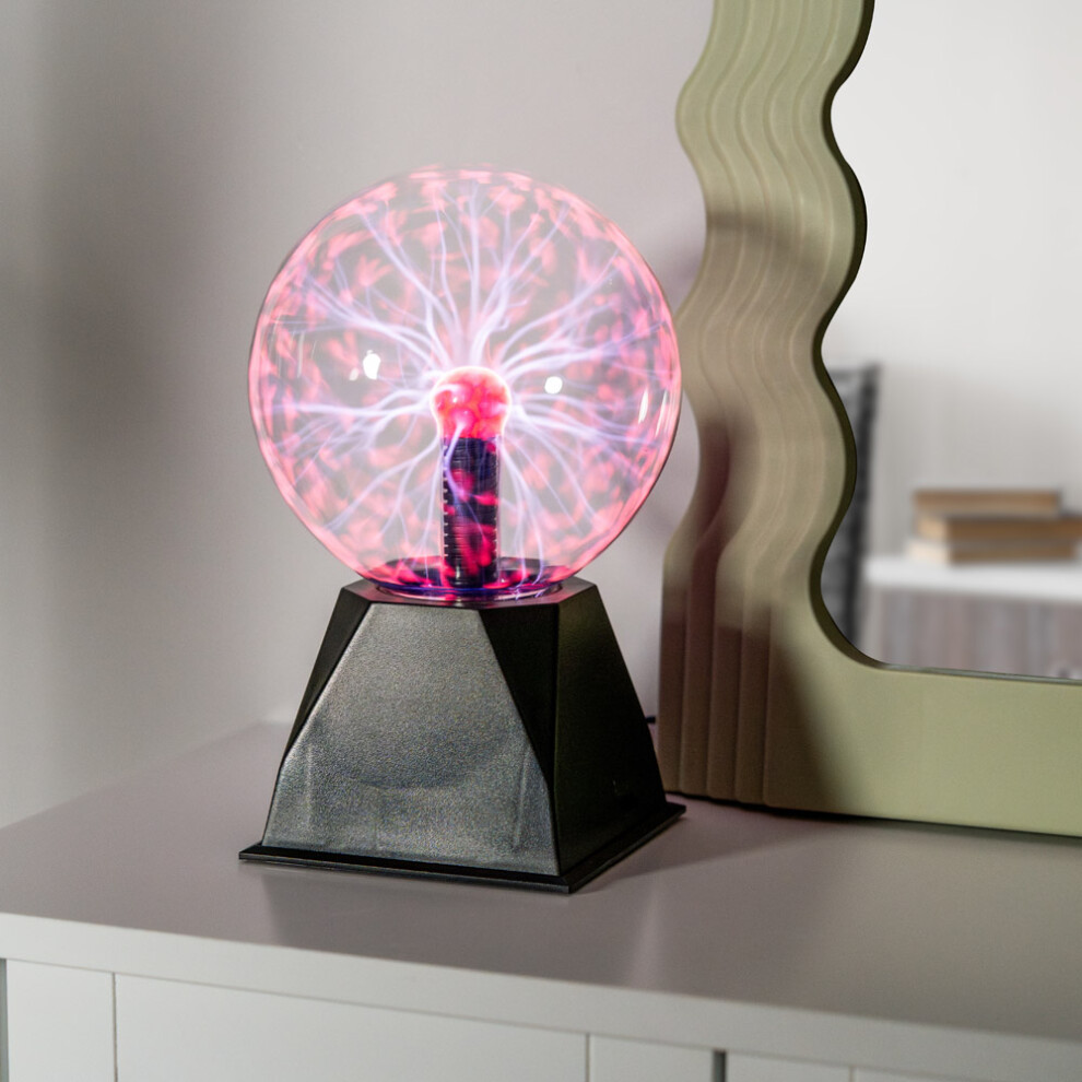 ValueLights Pixo Retro Plasma Touch Globe Ball Lamp