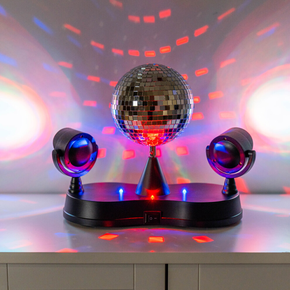 ValueLights Dolly Disco Ball Rotating LED Spotlight Desk Table Lamp