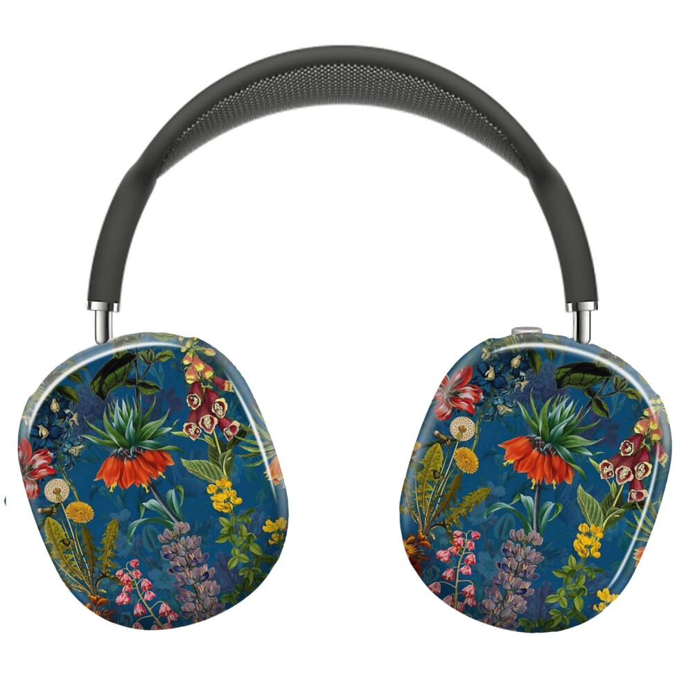(Vintage Blue Springflower Meadow Night_8173) Protective Cover for AirPods Max Headphones Aesthetic Print Snap On Cases-image-OPC-PFGKDGT-NEW
