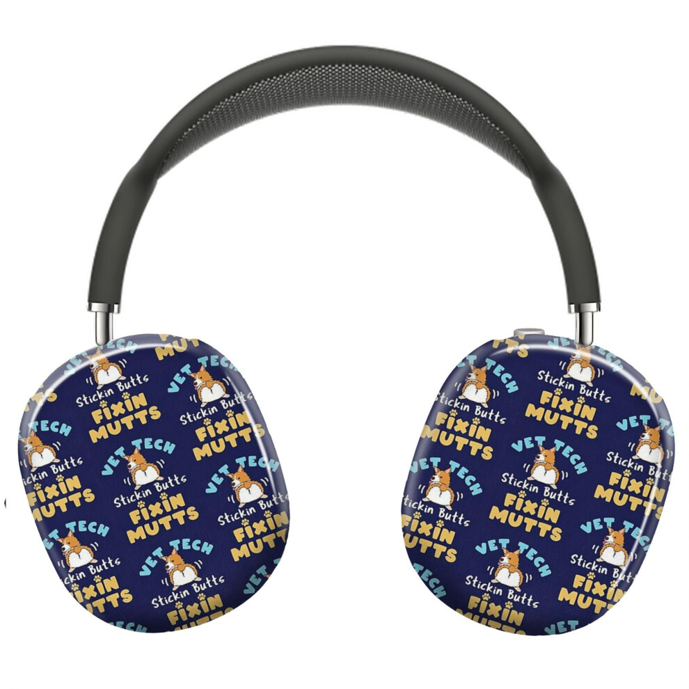 (Vet Tech Stickin' Butts And Fixin' Mutts_6714) Protective Cover For Airpods Max Headphones Aesthetic Print Snap On Cases 8841579116738