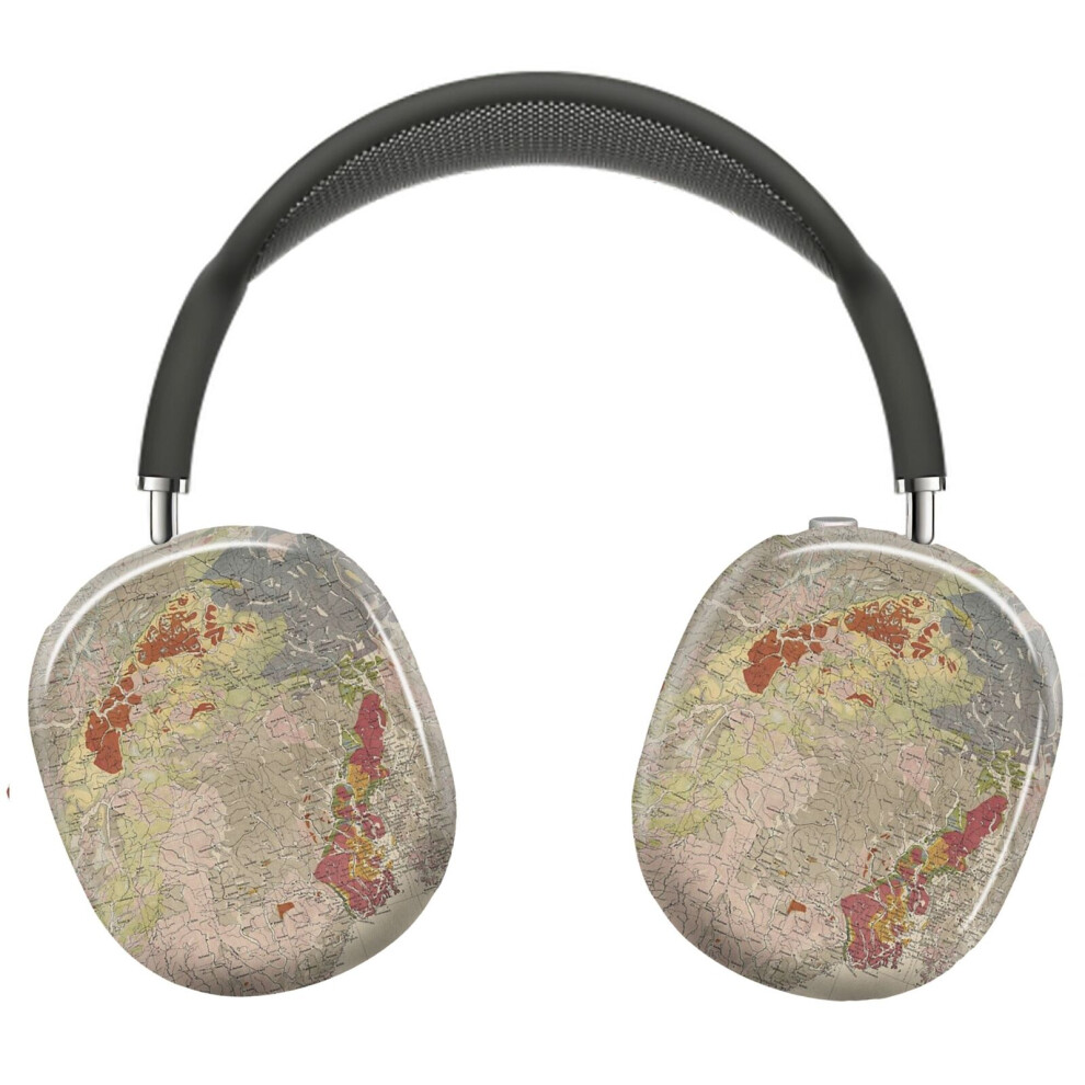 (Vintage Geological Map Of Norway (1878)_8795) Protective Cover For Airpods Max Headphones Aesthetic Print Snap On Cases 8841579116813