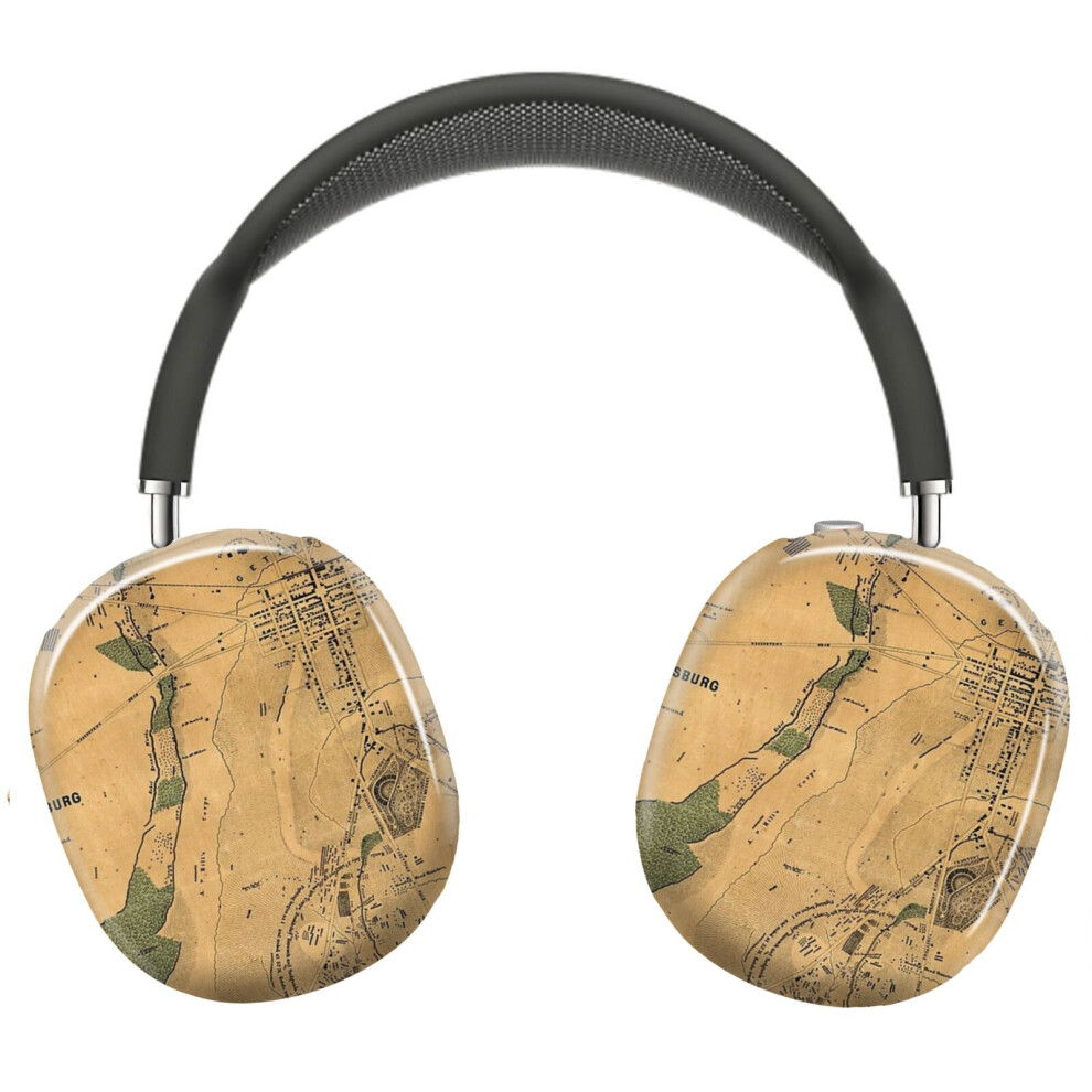 (Vintage Battle Of Gettysburg Map (1864)_4813) Protective Cover For Airpods Max Headphones Aesthetic Print Snap On Cases 8841579117087