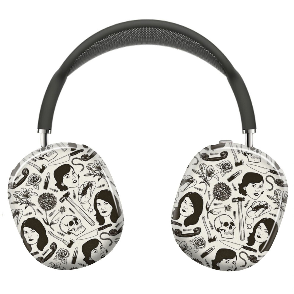 (True Crime Pattern_6775) Protective Cover For Airpods Max Headphones Aesthetic Print Snap On Cases 8841579127628