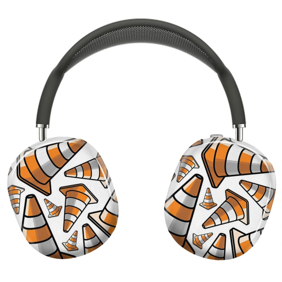 (Traffic Cone - And White_15258) Protective Cover For Airpods Max Headphones Aesthetic Print Snap On Cases Orange 8841579126652