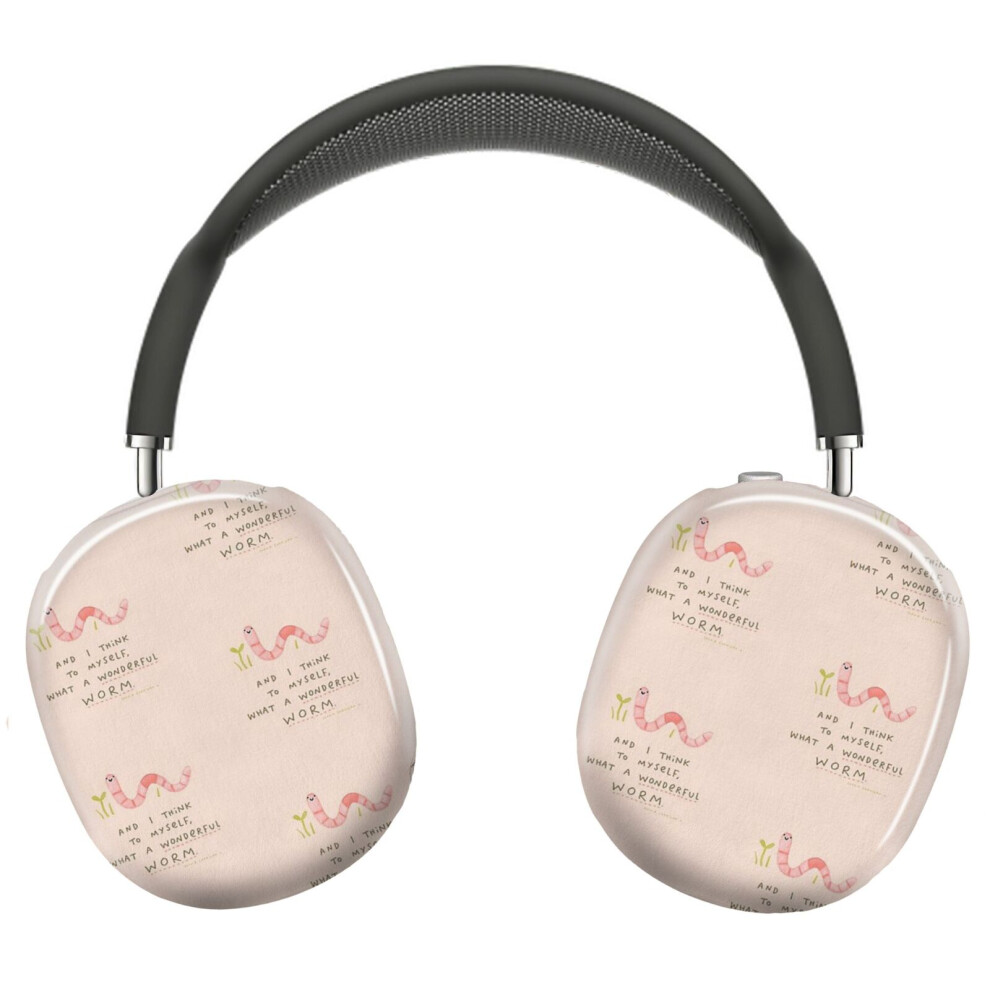 (Wonderful Worm_7916) Protective Cover For Airpods Max Headphones Aesthetic Print Snap On Cases 8841579121091