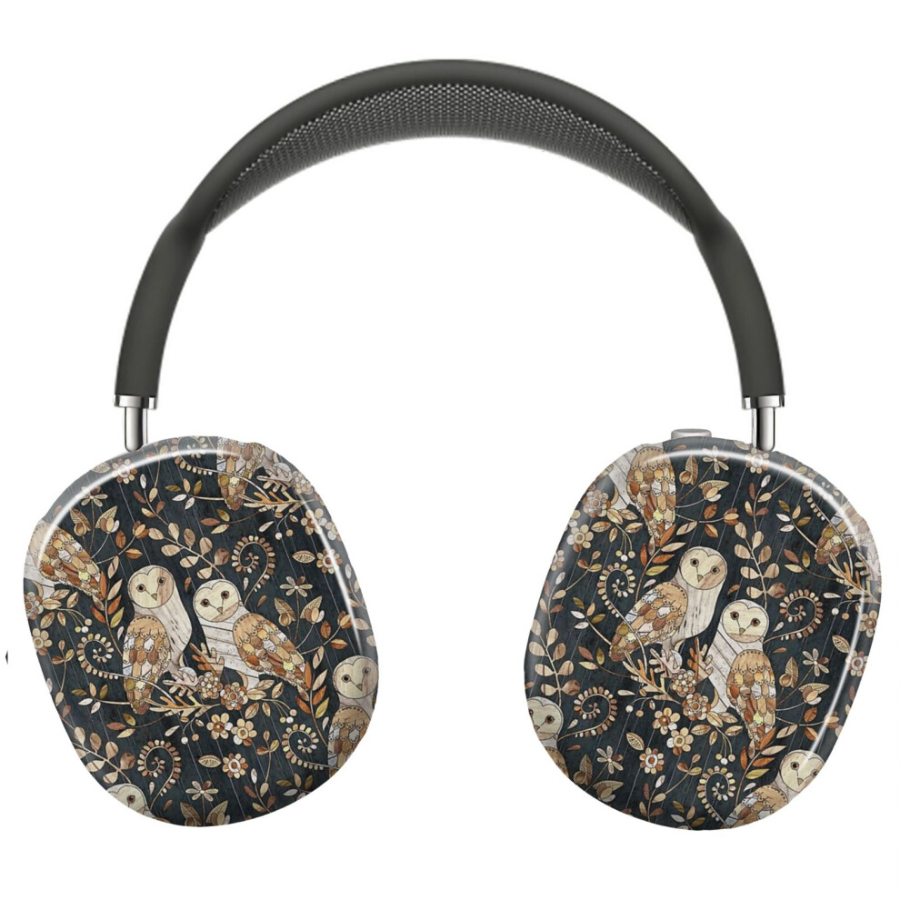 (Wooden Wonderland Barn Owl Collage_5187) Protective Cover For Airpods Max Headphones Aesthetic Print Snap On Cases 8841579121022