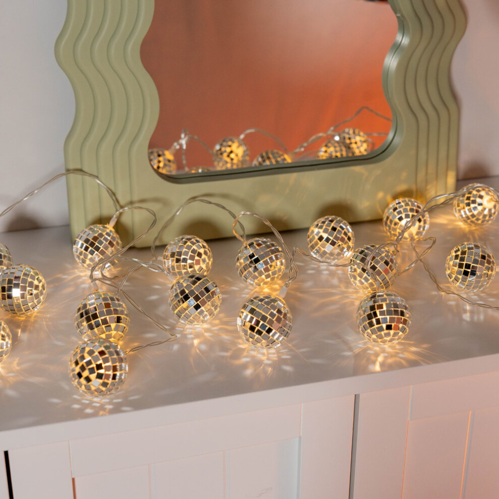 ValueLights Disco Ball 20 Mini LED Disco String Lights