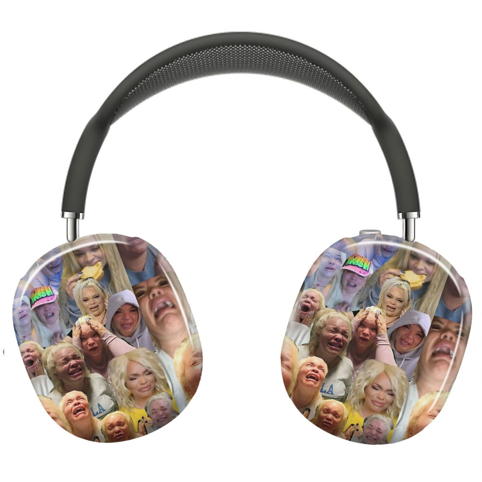(Trisha Pastas Crying On Her Kitchen Floor Collage _12263) Protective Cover For Airpods Max Headphones Aesthetic Print Snap On Cases 8841579127178