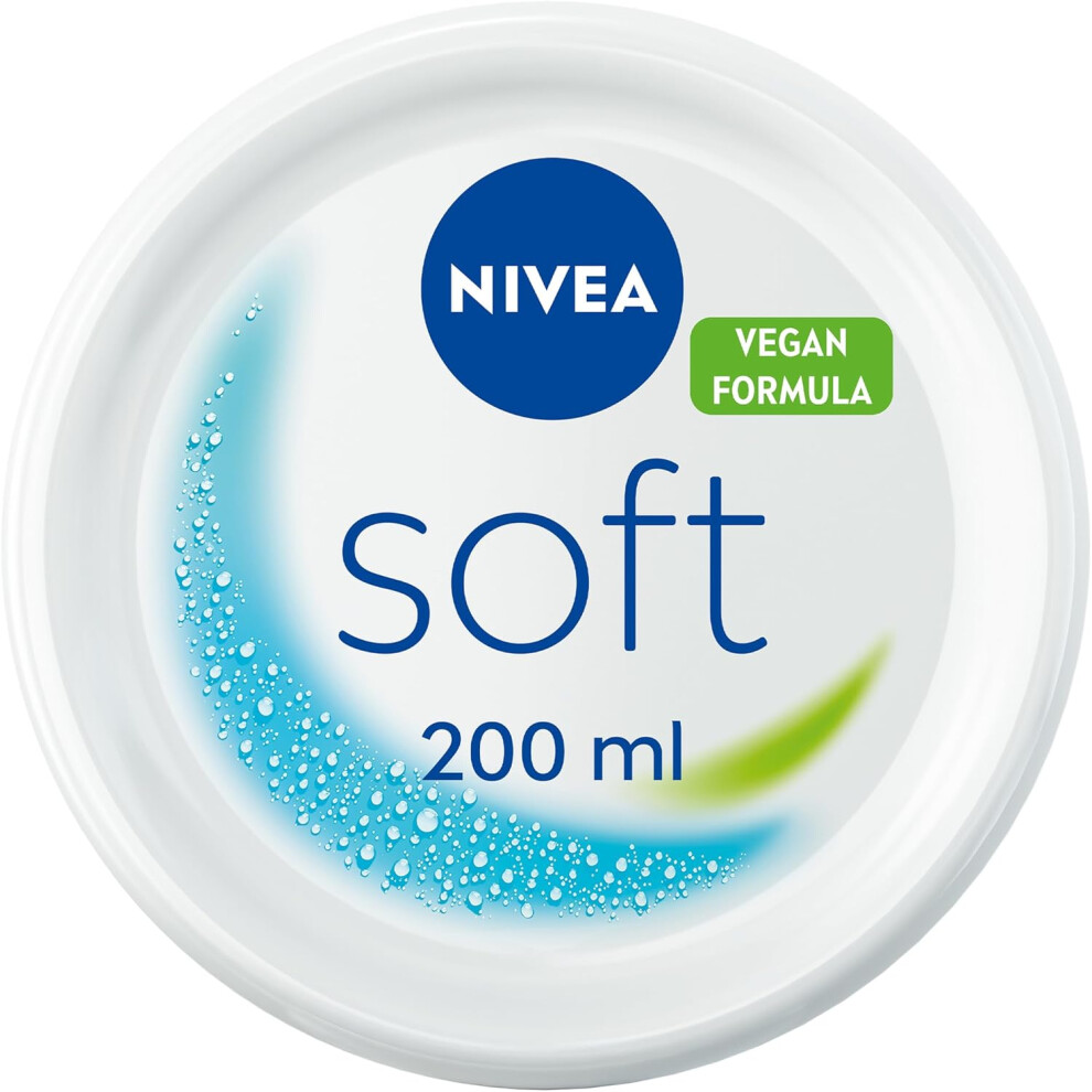 (230 g (Pack of 1)) NIVEA Soft Moisturising Cream A Moisturising Cream Face Body Hands Vitamin E Jojoba Oil Hand Cream Moisturises