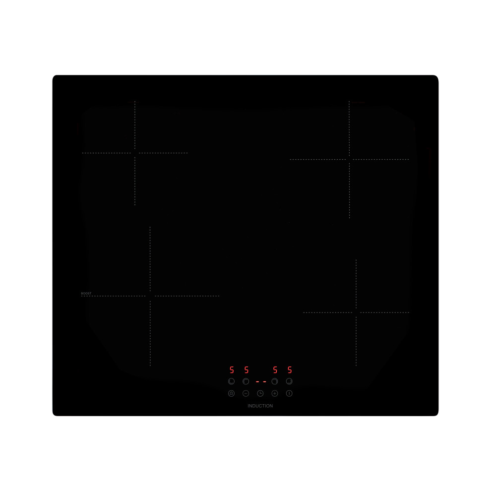 Willow Appliances Willow Wih60t 60Cm Induction Ceramic Hob, Hardwired 4 Cooking Zones