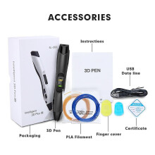 (Sl-300-black) Sl-300 3d Pen Sl 300 3d Pencil With 1.75mm 5m Pla Abs Printer Ment For