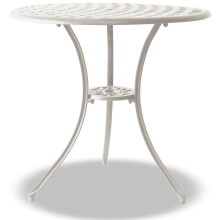 Homeology OSHOWA Garden & Patio White Cast Aluminium Bistro Table