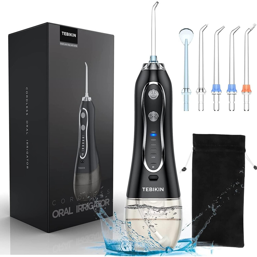 Cordless Water Flosser, Portable Dental Professional Oral Irrigator with Gravity Ball, Powerful Travel Water Teeth Cleaner