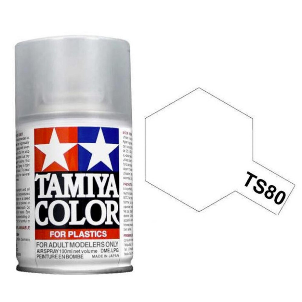 TAMIYA TS-80 Flat Clear 100ml Plastic Model Kit Spray Paint 85080