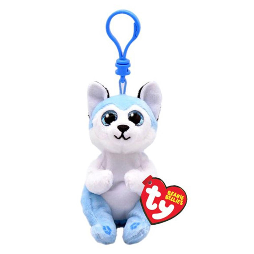 Thunder the Husky   Beanie Bellies Key Clip