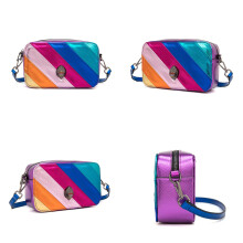 Eyecatching Block Color Pu Small Shoulder Bag With Stylish Eagle Head Accent For Casual Wear