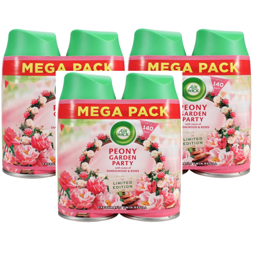 6 x Air Wick Freshmatic Automatic Spray Refill 250ml - Peony Garden Party