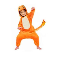 (140) Charmander Pajamas Unisex Kids Cosplay Costume Onesie Kigurumi Jumpsuit Sleepwear