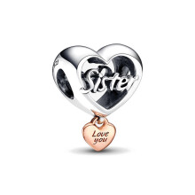 Love You Sister Dangle sterling silver charm for pandora bracelet