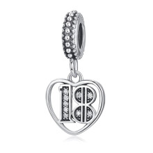 (18th birthday Dangle sterling silver s925 charm for pandora bracket ) Birthday sterling silver charm pandora bracelet