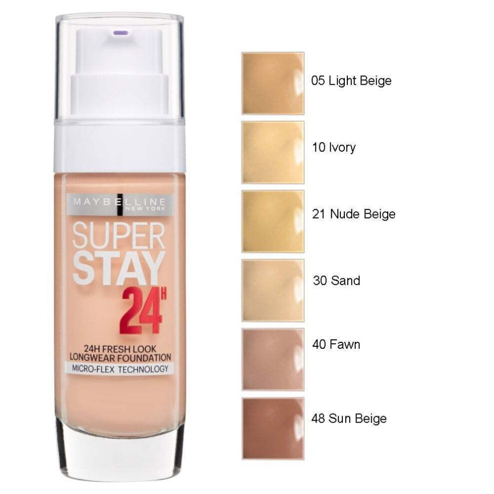 Maybelline Superstay 24H Fresh Look Longwear Foundation 30ml - Various Shades