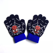 (B) Spider-Man Kids Boy Full Finger Gloves Winter Warm Knitted Thermal Mitten