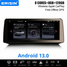 Erisin 12.3" IPS 8-Core Android 13 DAB+ Car Stereo For BMW 5er E60 E61 CIC Satnav CarPlay 8GB+128GB WiFi Android AUTO 4G DSP Idrive